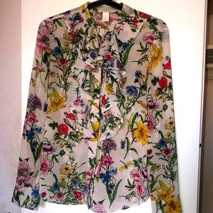 Floral Ruffle Blouse